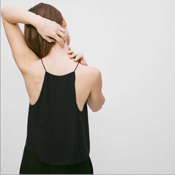 Wilfred Aritzia Rians Tank Blouse 100% Silk Black Extra Small - Picture 9 of 10